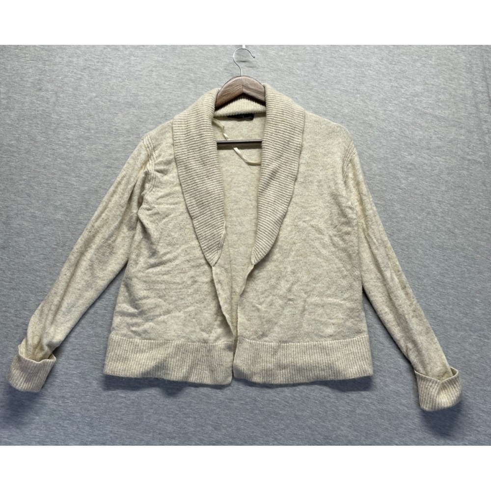 Banana Republic Cardigan Sweater Womens XS Beige Knit Shawl Neck Open Front